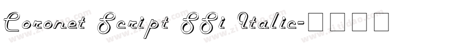Coronet Script SSi Italic字体转换